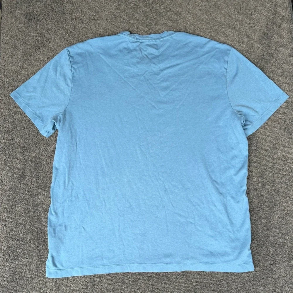 Banana Republic Luxe Touch Tee Mens XL Light Blue 100% Cotton Short Sleeve Shirt